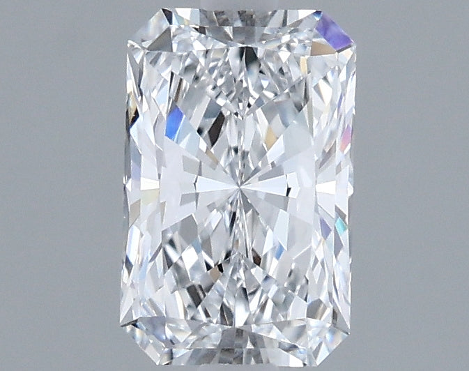 0.93 Carat Radiant Shaped, Excellent Cut, D Color, VVS2 Clarity, IGI Certified Lab Grown Diamond