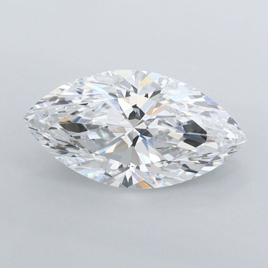 1.03 Carat Marquise Shaped, Ideal Cut, D Color, FL Clarity, IGI Certified Lab Grown Diamond
