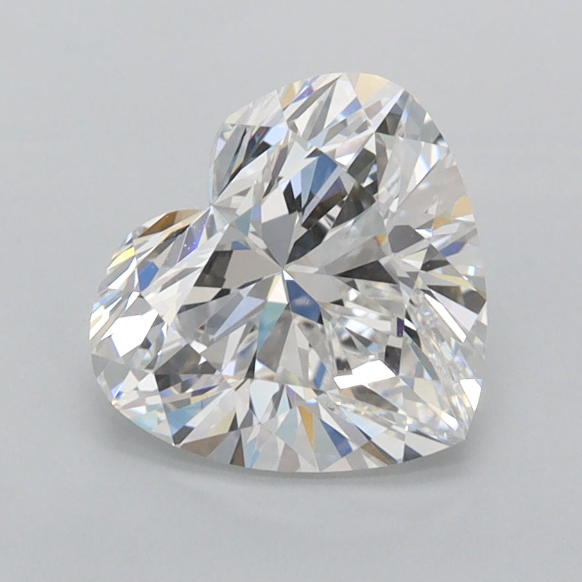 2.04 Carat Heart Shaped, Ideal Cut, D Color, FL Clarity, IGI Certified Lab Grown Diamond