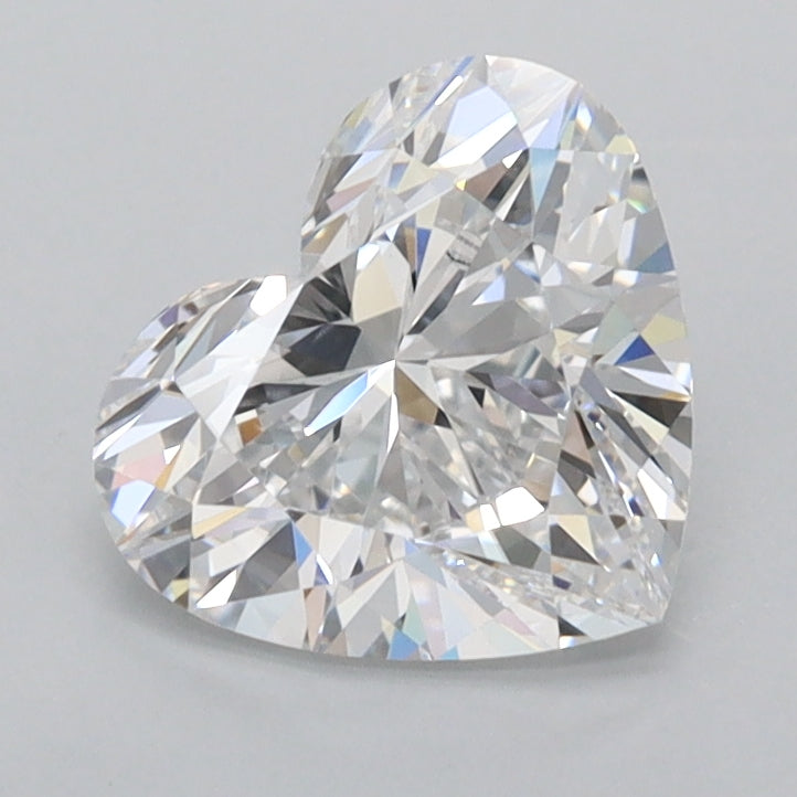 1.50 Carat Heart Shaped, Excellent Cut, D Color, VVS1 Clarity, IGI Certified Lab Grown Diamond