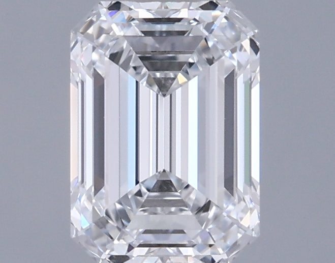 1.42 Carat Emerald Shaped, Ideal Cut, D Color, VVS1 Clarity, IGI Certified Lab Grown Diamond