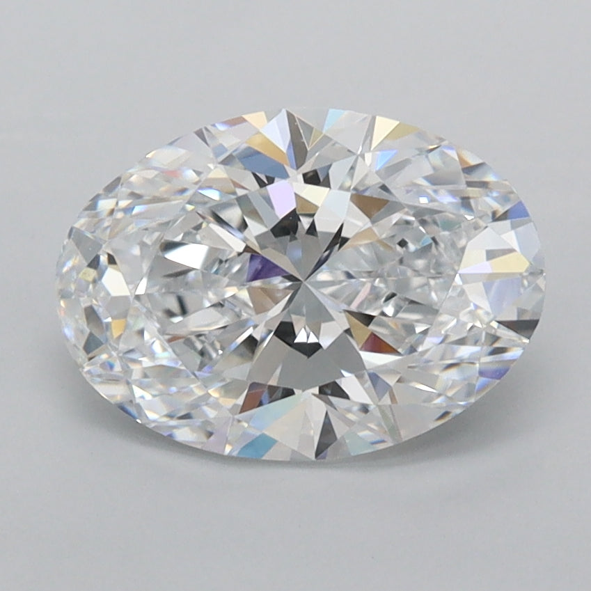 2.01 Carat Oval Shaped, Ideal Cut, D Color, FL Clarity, IGI Certified Lab Grown Diamond