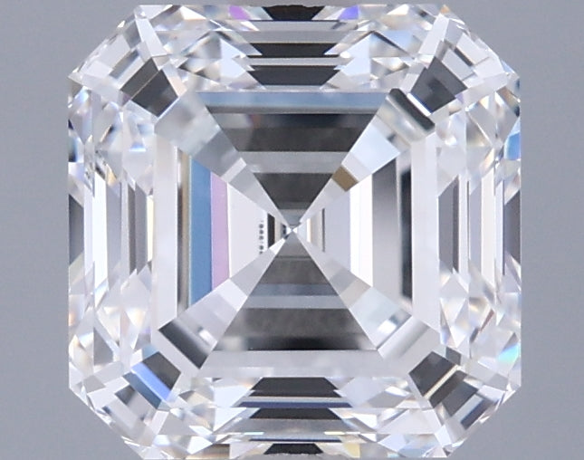 2.26 Carat Asscher Shaped, Ideal Cut, E Color, VVS1 Clarity, IGI Certified Lab Grown Diamond
