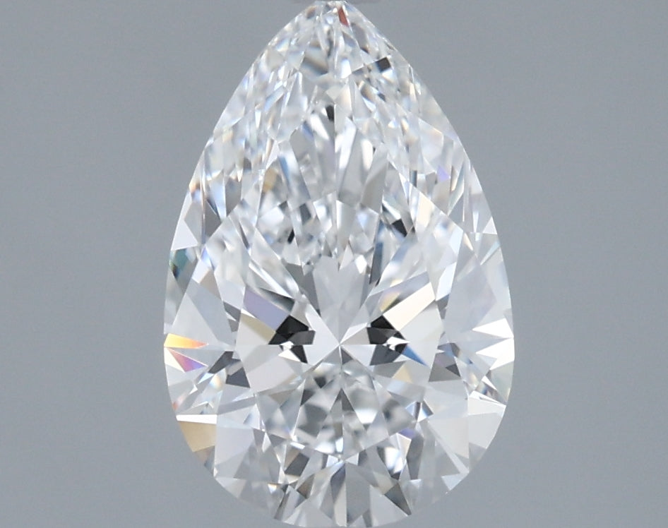 1.54 Carat Pear Shaped, Ideal Cut, D Color, VVS1 Clarity, IGI Certified Lab Grown Diamond