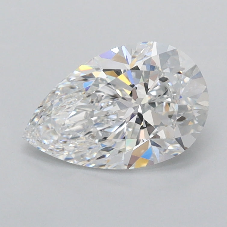 1.17 Carat Pear Shaped, Excellent Cut, D Color, FL Clarity, IGI Certified Lab Grown Diamond