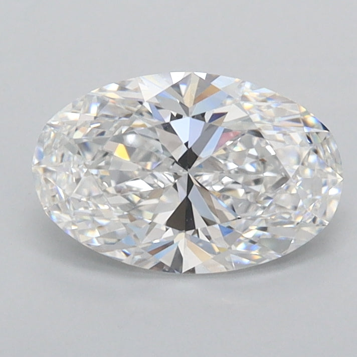 1.13 Carat Oval Shaped, Ideal Cut, D Color, FL Clarity, IGI Certified Lab Grown Diamond