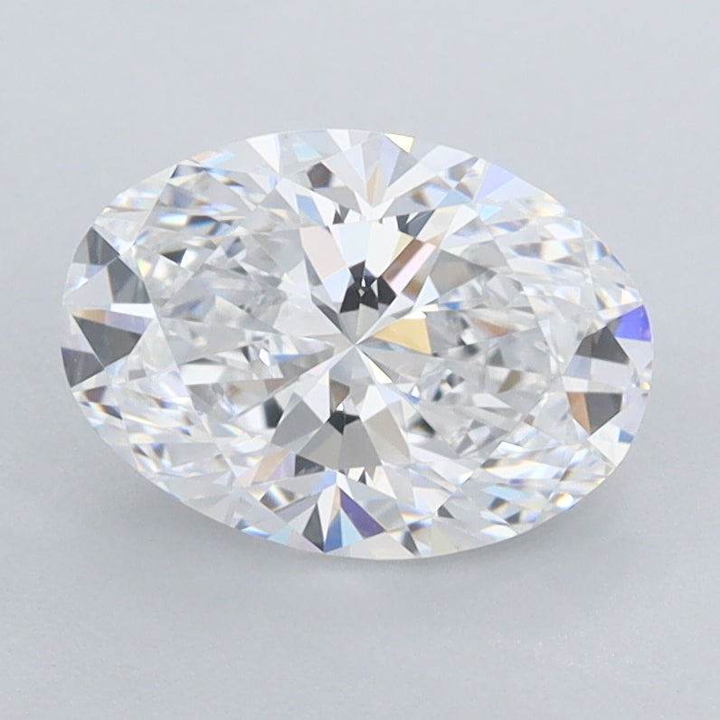 1.55 Carat Oval Shaped, Ideal Cut, D Color, IF Clarity, IGI Certified Lab Grown Diamond
