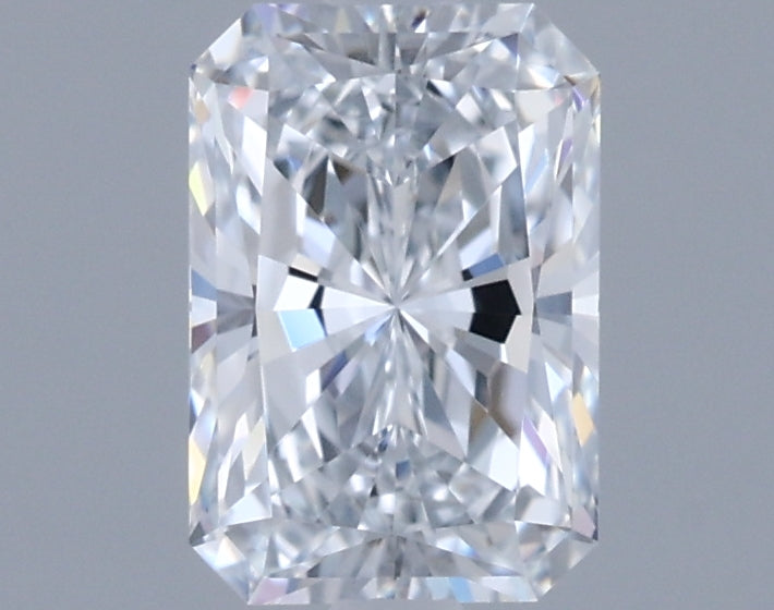 0.98 Carat Radiant Shaped, Excellent Cut, D Color, VVS2 Clarity, IGI Certified Lab Grown Diamond