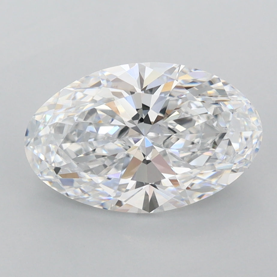 2.01 Carat Oval Shaped, Ideal Cut, D Color, FL Clarity, IGI Certified Lab Grown Diamond
