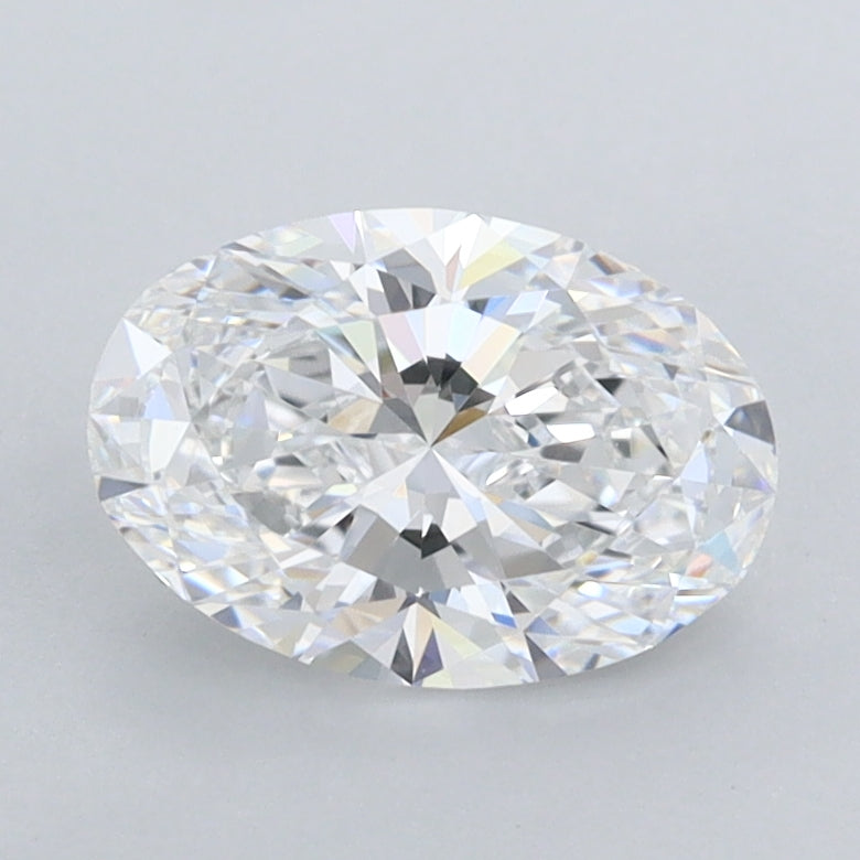 1.24 Carat Oval Shaped, Ideal Cut, D Color, FL Clarity, IGI Certified Lab Grown Diamond