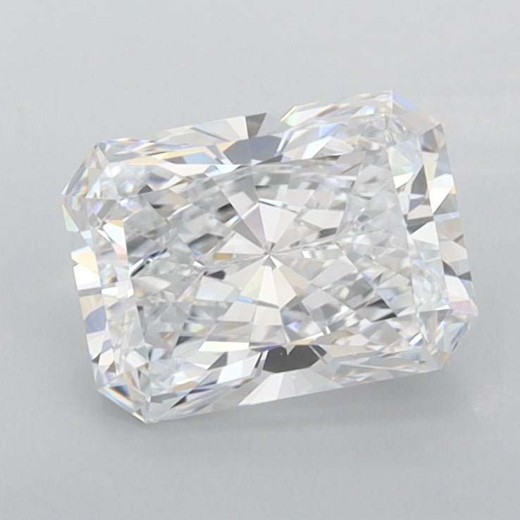 1.36 Carat Radiant Shaped, Ideal Cut, D Color, FL Clarity, IGI Certified Lab Grown Diamond