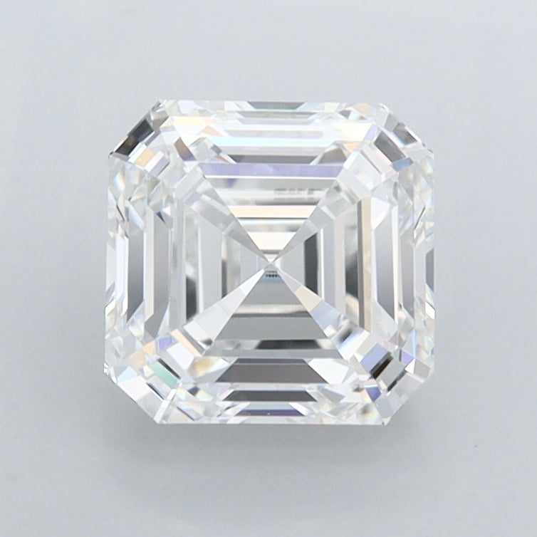 1.50 Carat Asscher Shaped, Ideal Cut, E Color, FL Clarity, IGI Certified Lab Grown Diamond