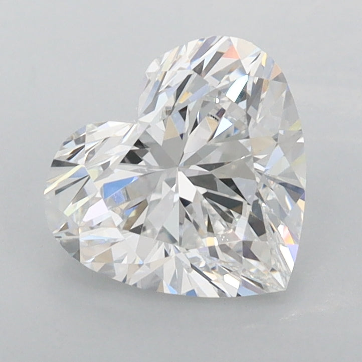 1.39 Carat Heart Shaped, Ideal Cut, D Color, FL Clarity, IGI Certified Lab Grown Diamond