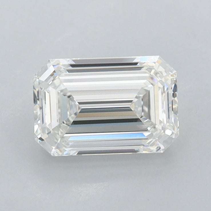 1.00 Carat Emerald Shaped, Ideal Cut, E Color, FL Clarity, IGI Certified Lab Grown Diamond
