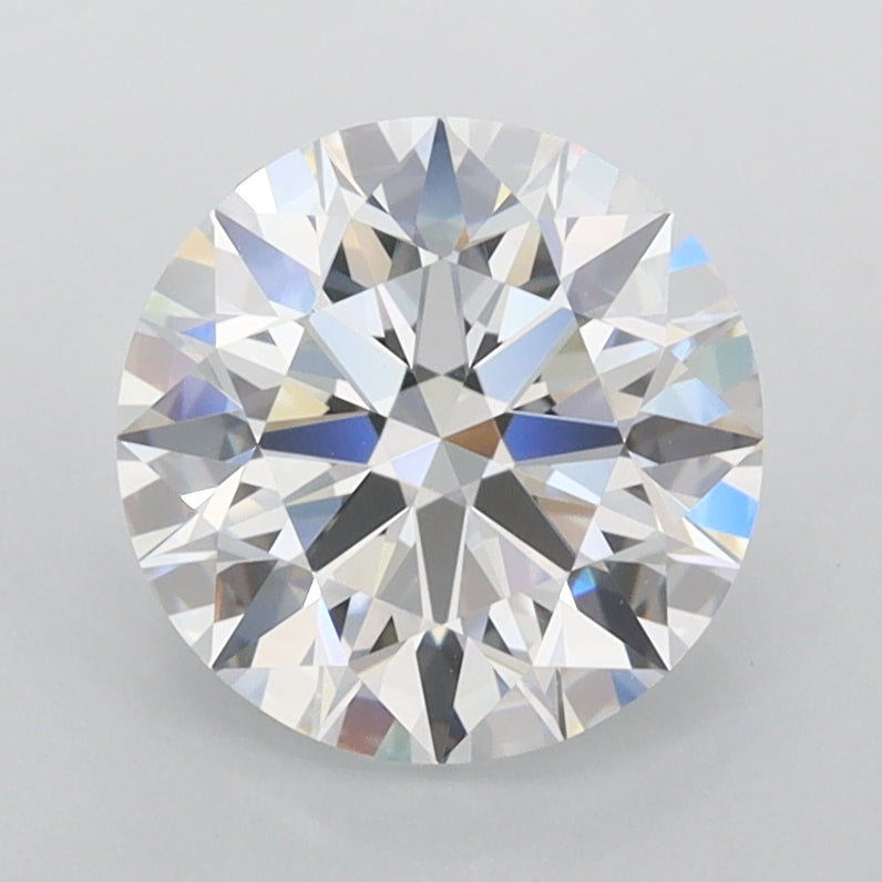 2.01 Carat Round Shaped, D Color, VVS1 Clarity, GCAL Certified Lab Grown Diamond