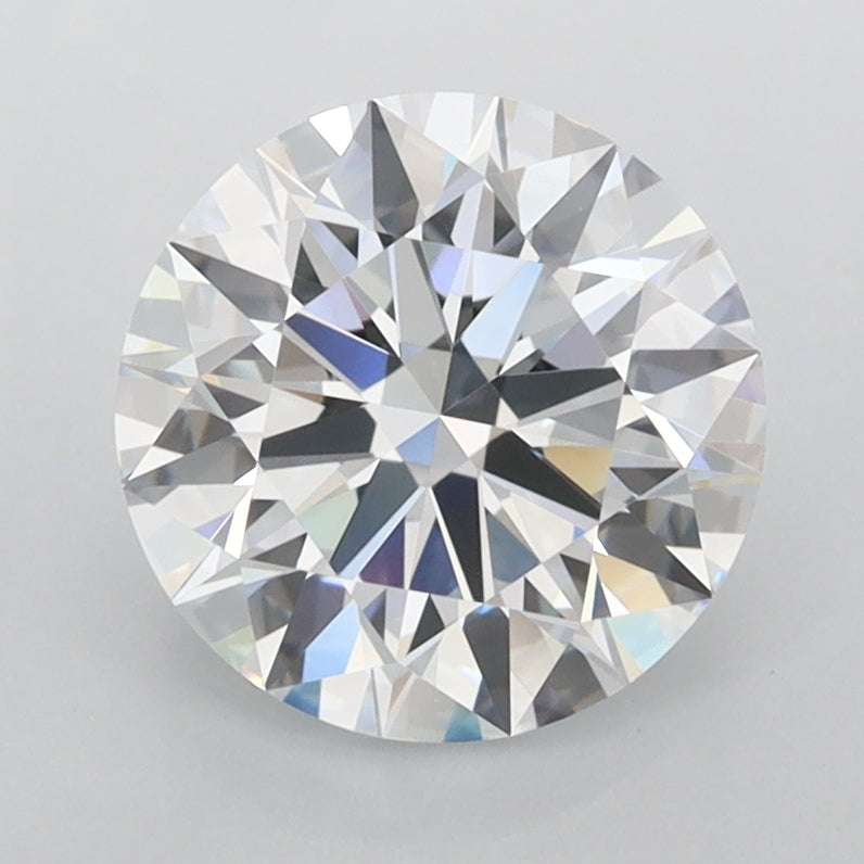 2.10 Carat Round Shaped, D Color, VVS1 Clarity, GCAL Certified Lab Grown Diamond