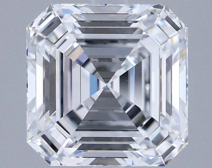 2.43 Carat Asscher Shaped, Excellent Cut, E Color, VVS1 Clarity, IGI Certified Lab Grown Diamond