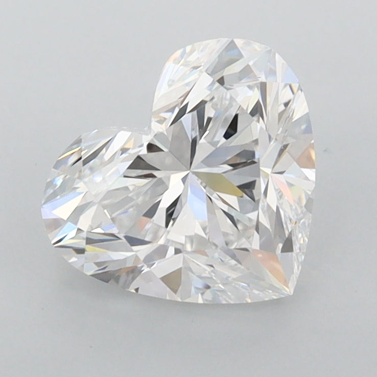 1.57 Carat Heart Shaped, Ideal Cut, D Color, FL Clarity, IGI Certified Lab Grown Diamond