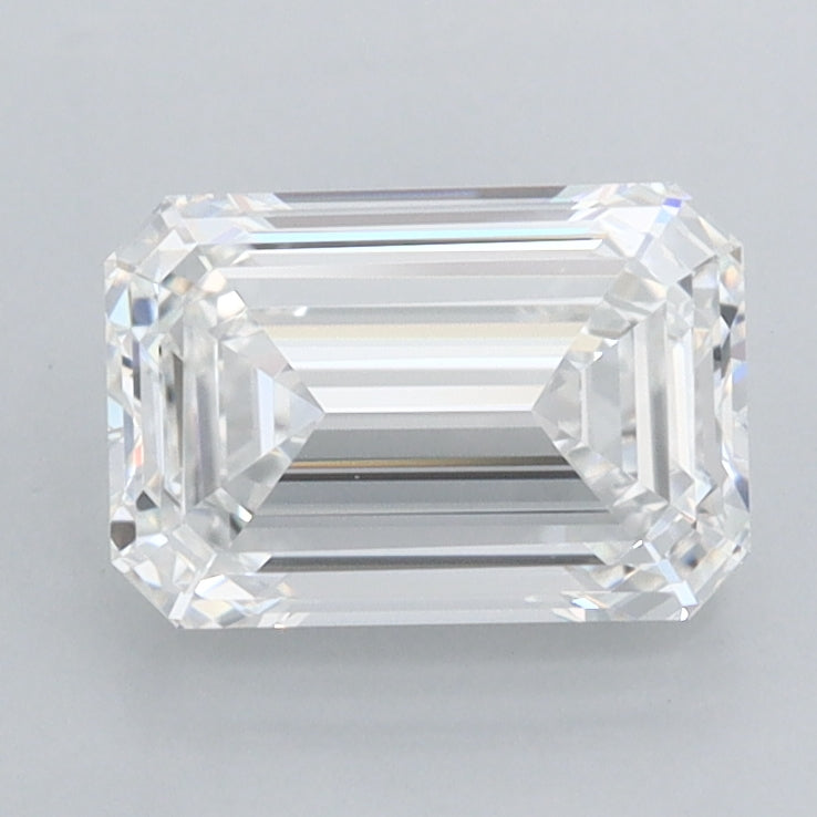 1.47 Carat Emerald Shaped, Ideal Cut, E Color, FL Clarity, IGI Certified Lab Grown Diamond