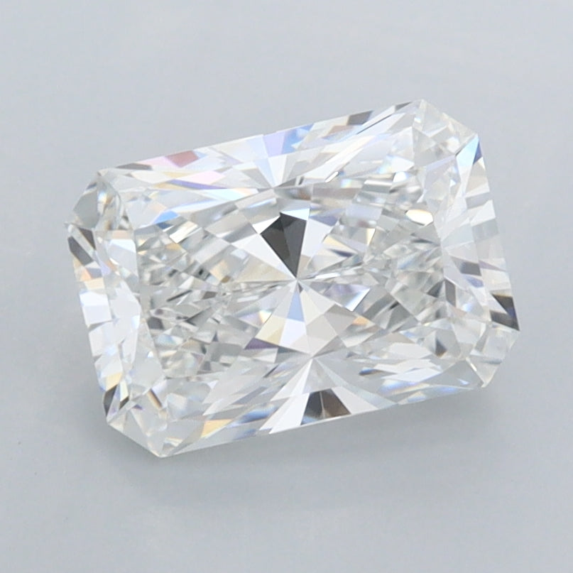 1.52 Carat Radiant Shaped, Excellent Cut, E Color, FL Clarity, IGI Certified Lab Grown Diamond