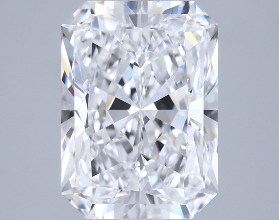 2.74 Carat Radiant Shaped, Ideal Cut, D Color, VVS1 Clarity, IGI Certified Lab Grown Diamond