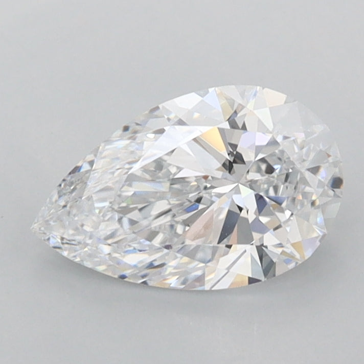 0.92 Carat Pear Shaped, Ideal Cut, D Color, VVS1 Clarity, IGI Certified Lab Grown Diamond