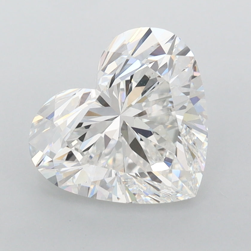 2.06 Carat Heart Shaped, Ideal Cut, E Color, VVS1 Clarity, IGI Certified Lab Grown Diamond