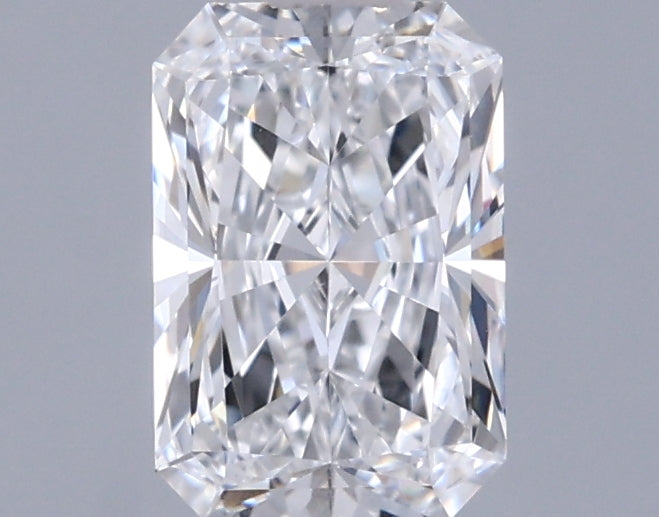 0.96 Carat Radiant Shaped, Ideal Cut, D Color, VVS2 Clarity, IGI Certified Lab Grown Diamond