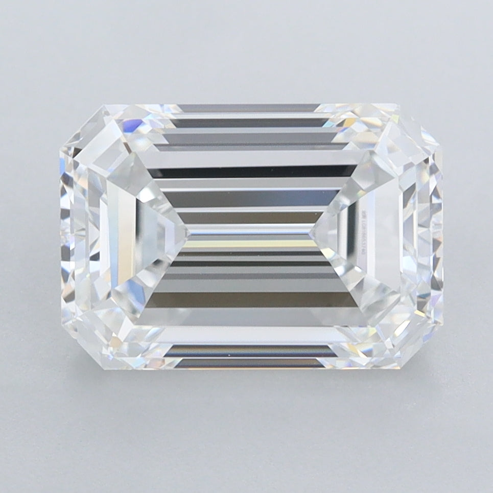 3.39 Carat Emerald Shaped, Ideal Cut, D Color, FL Clarity, IGI Certified Lab Grown Diamond