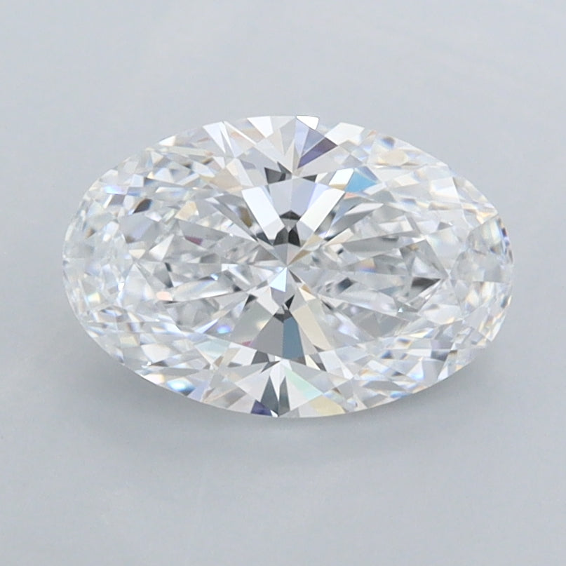 1.15 Carat Oval Shaped, Ideal Cut, D Color, FL Clarity, IGI Certified Lab Grown Diamond