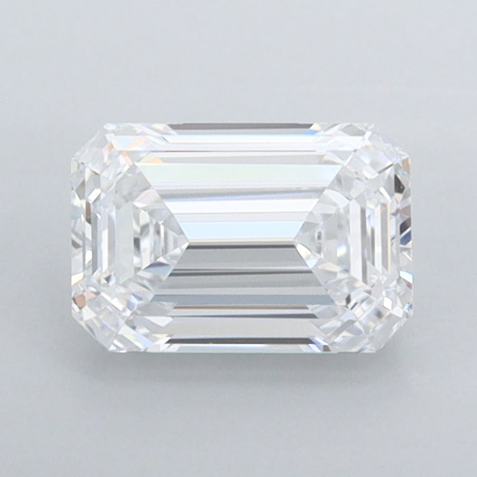 1.00 Carat Emerald Shaped, Ideal Cut, D Color, FL Clarity, IGI Certified Lab Grown Diamond