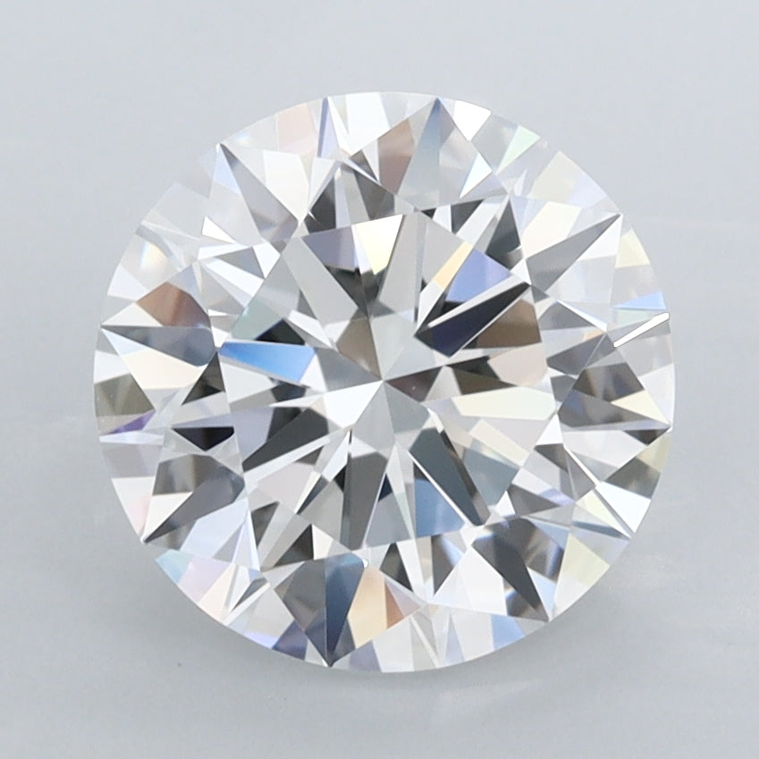 2.50 Carat Round Shaped, Ideal Cut, D Color, FL Clarity, IGI Certified Lab Grown Diamond