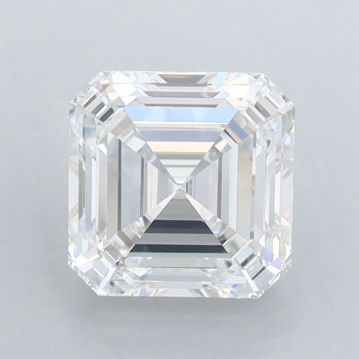1.28 Carat Asscher Shaped, Ideal Cut, D Color, FL Clarity, IGI Certified Lab Grown Diamond