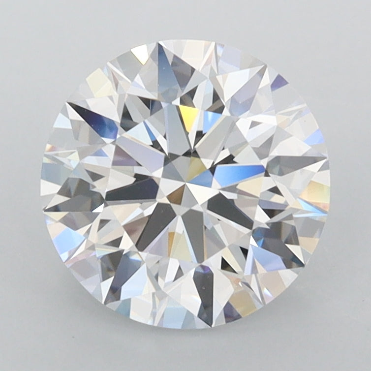 2.03 Carat Round Shaped, D Color, VVS1 Clarity, GCAL Certified Lab Grown Diamond