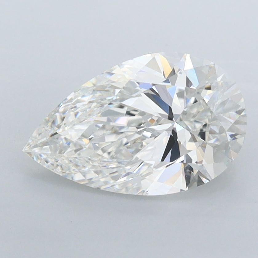 1.53 Carat Pear Shaped, Excellent Cut, E Color, VVS1 Clarity, IGI Certified Lab Grown Diamond