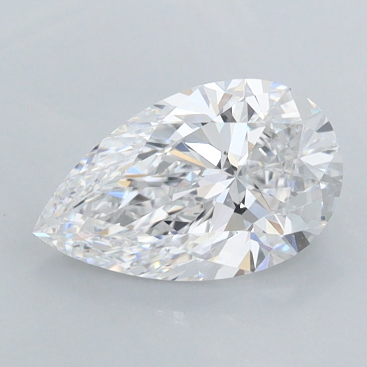 0.97 Carat Pear Shaped, Ideal Cut, D Color, FL Clarity, IGI Certified Lab Grown Diamond