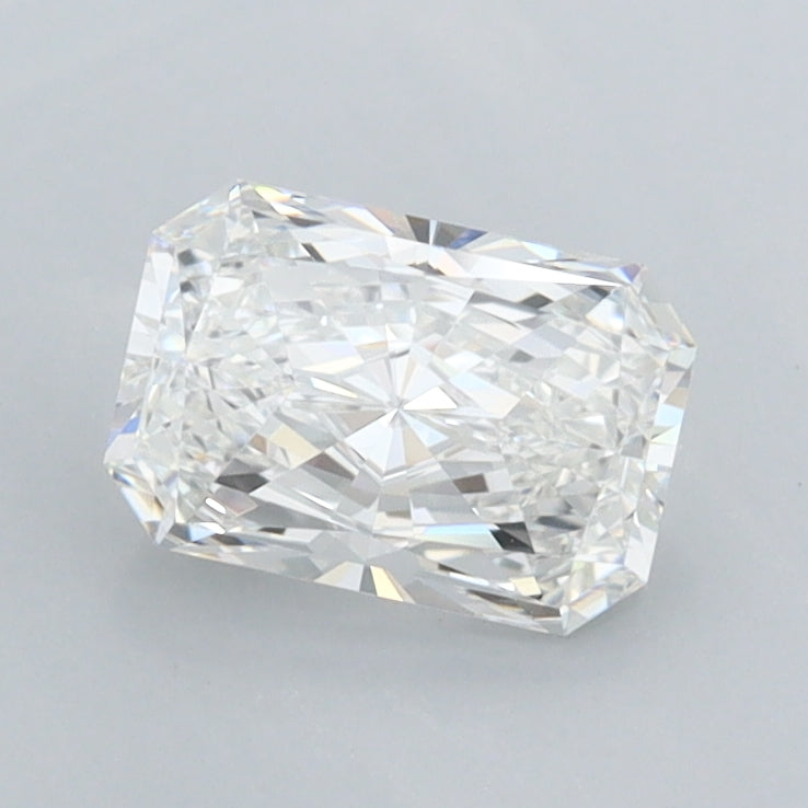 0.90 Carat Radiant Shaped, Excellent Cut, E Color, FL Clarity, IGI Certified Lab Grown Diamond