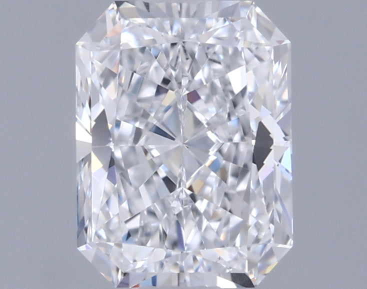 0.95 Carat Radiant Shaped, Ideal Cut, D Color, VVS2 Clarity, IGI Certified Lab Grown Diamond