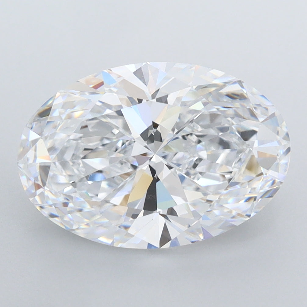 3.54 Carat Oval Shaped, Ideal Cut, D Color, FL Clarity, IGI Certified Lab Grown Diamond