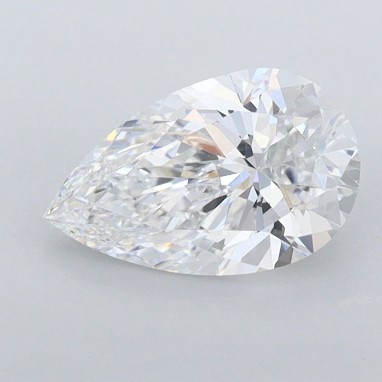 1.01 Carat Pear Shaped, Ideal Cut, D Color, IF Clarity, IGI Certified Lab Grown Diamond