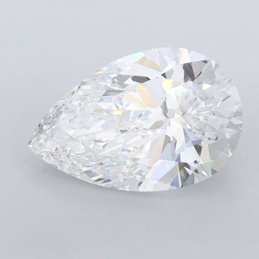 1.44 Carat Pear Shaped, Ideal Cut, D Color, IF Clarity, IGI Certified Lab Grown Diamond