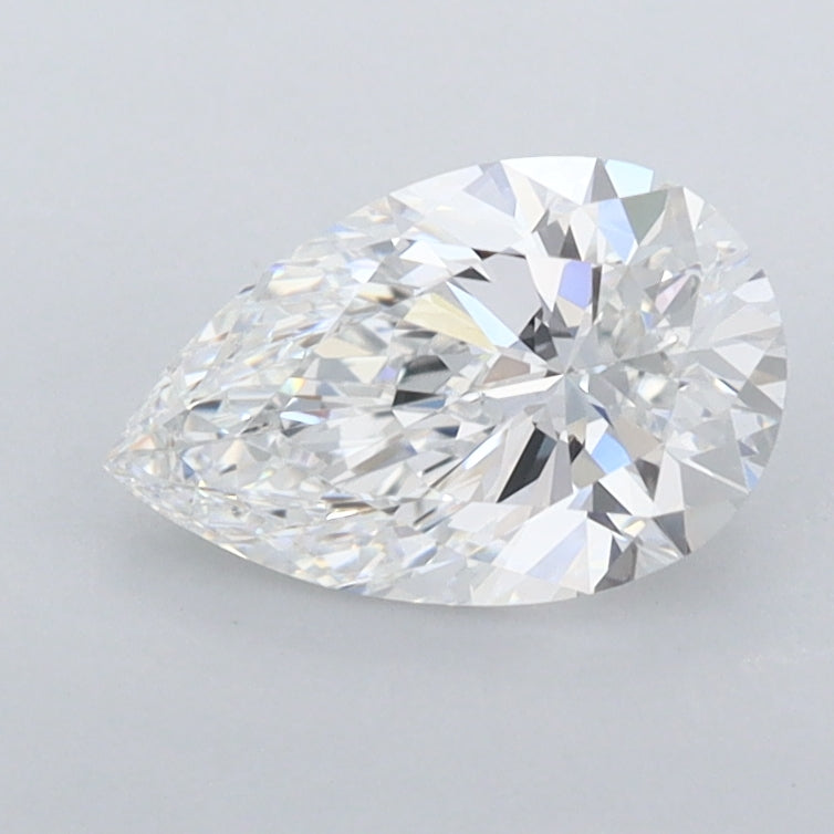 1.04 Carat Pear Shaped, Ideal Cut, D Color, IF Clarity, IGI Certified Lab Grown Diamond