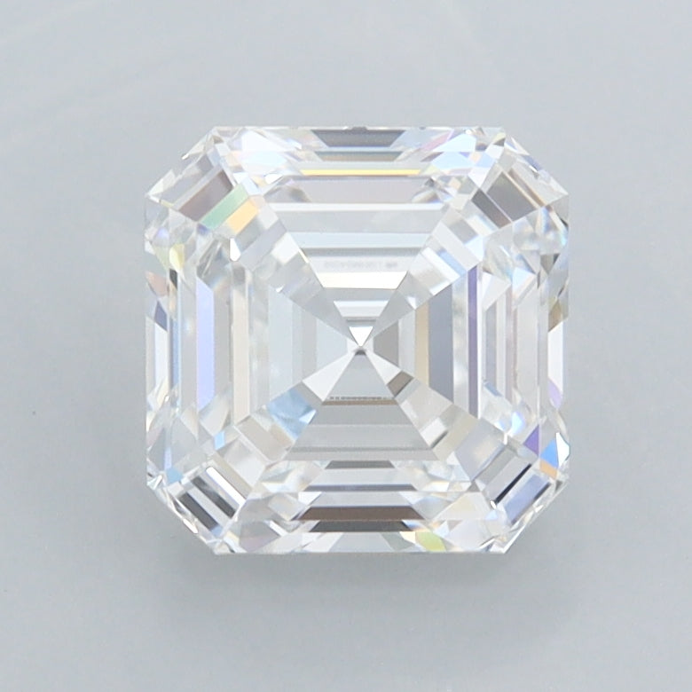 1.70 Carat Asscher Shaped, Ideal Cut, D Color, FL Clarity, IGI Certified Lab Grown Diamond