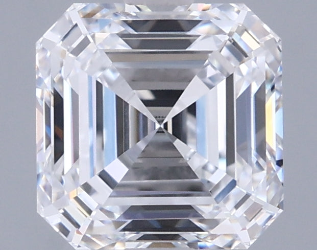 2.03 Carat Asscher Shaped, Ideal Cut, D Color, VVS1 Clarity, IGI Certified Lab Grown Diamond