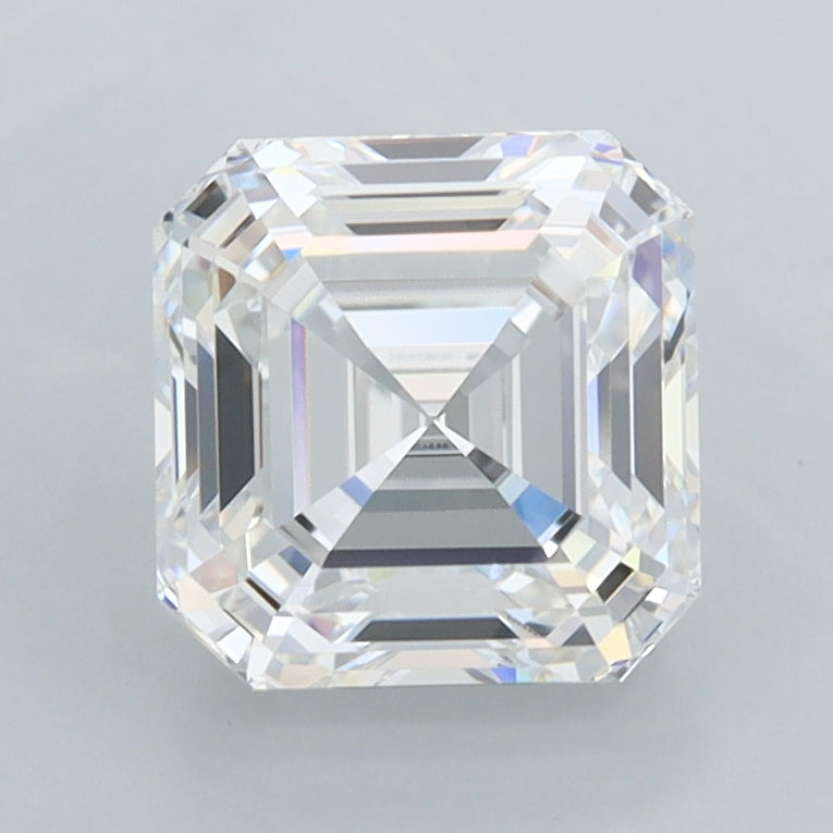 2.01 Carat Asscher Shaped, Ideal Cut, D Color, FL Clarity, IGI Certified Lab Grown Diamond