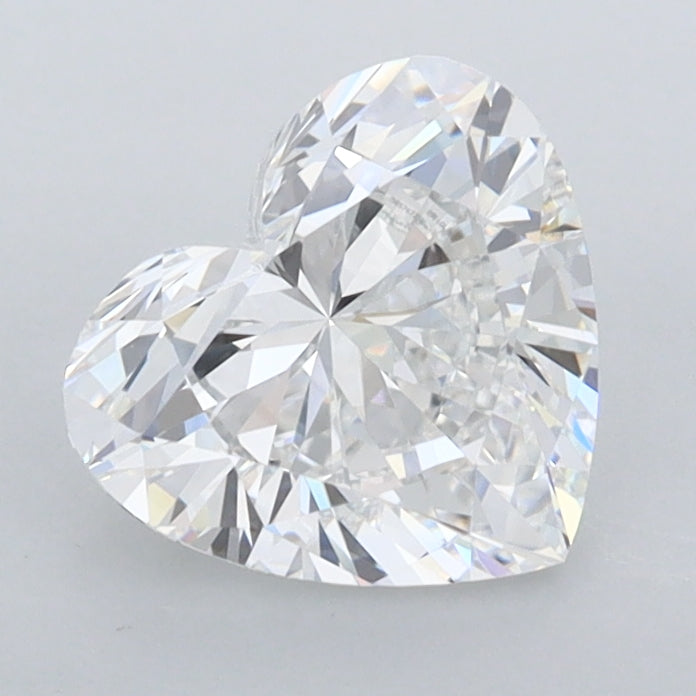 1.44 Carat Heart Shaped, Ideal Cut, D Color, IF Clarity, IGI Certified Lab Grown Diamond