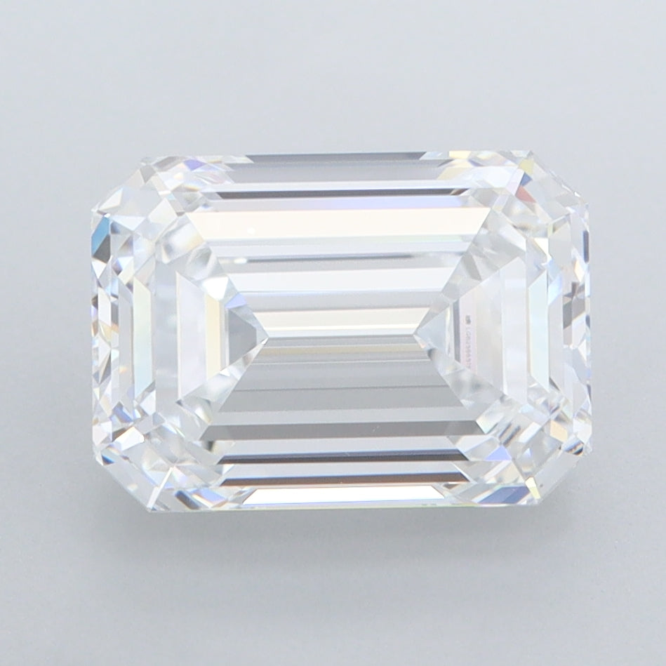 3.18 Carat Emerald Shaped, Ideal Cut, D Color, FL Clarity, IGI Certified Lab Grown Diamond