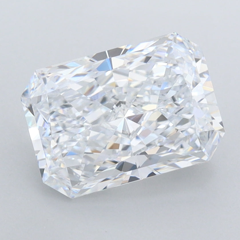 2.10 Carat Radiant Shaped, Ideal Cut, D Color, FL Clarity, IGI Certified Lab Grown Diamond