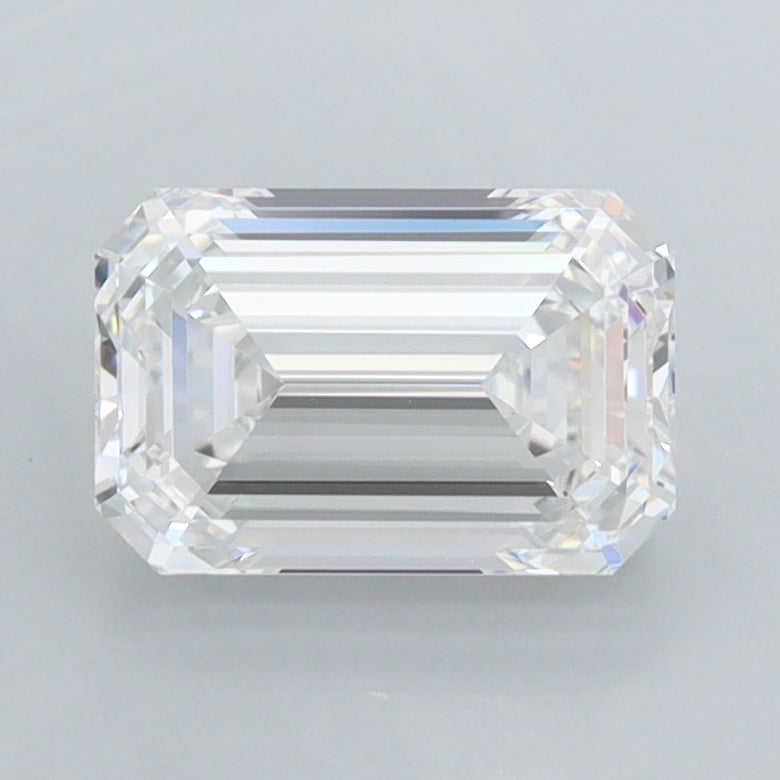 1.53 Carat Emerald Shaped, Ideal Cut, E Color, FL Clarity, IGI Certified Lab Grown Diamond