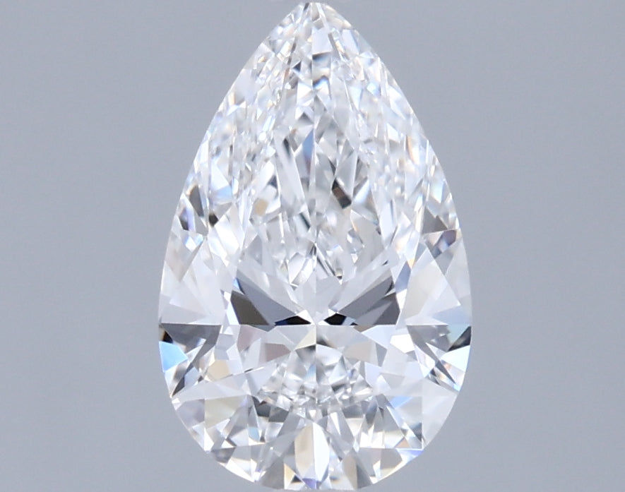 0.97 Carat Pear Shaped, Excellent Cut, D Color, VVS2 Clarity, IGI Certified Lab Grown Diamond